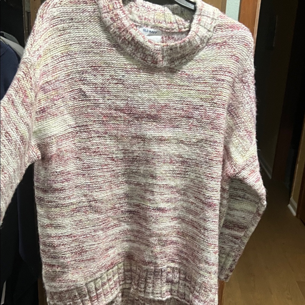 Old Navy Pink Cowl Neck Sweater